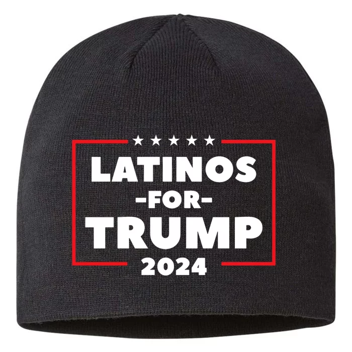 Latinos For Trump 2024 8 1/2in Sustainable Knit Beanie