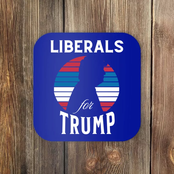 Liberals For Trump 2024 Take America Back Election Funny Gift Coaster