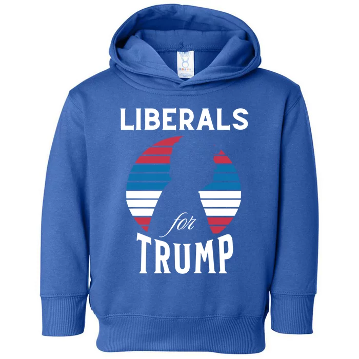 Liberals For Trump 2024 Take America Back Election Funny Gift Toddler Hoodie