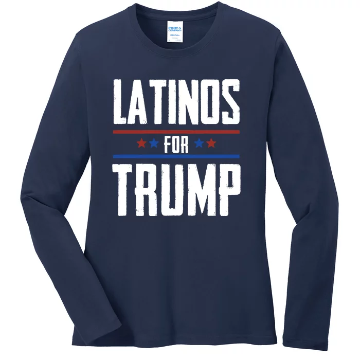 Latinos For Trump 2024 Ladies Long Sleeve Shirt