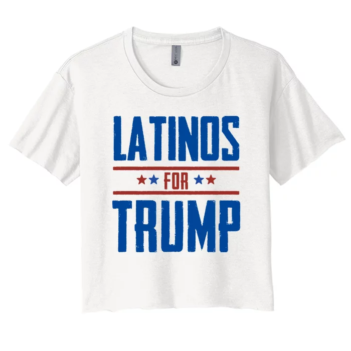 Latinos For Trump 2024 Women's Crop Top Tee