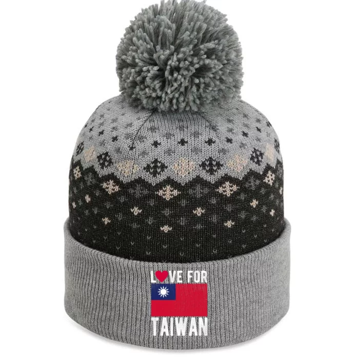 Love For Taiwan Cute Gift The Baniff Cuffed Pom Beanie