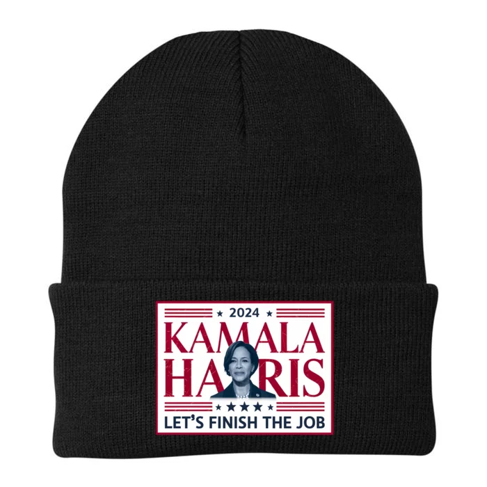 LetS Finish The Job Kamala Harris 2024 Knit Cap Winter Beanie