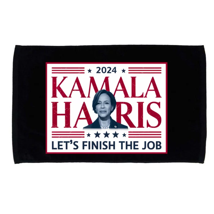 LetS Finish The Job Kamala Harris 2024 Microfiber Hand Towel