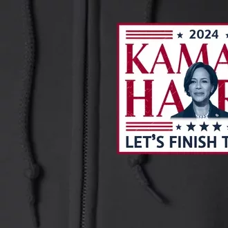 LetS Finish The Job Kamala Harris 2024 Full Zip Hoodie