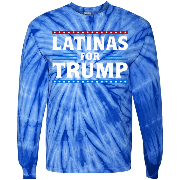 Latinas For Trump 2024 Election Tie-Dye Long Sleeve Shirt