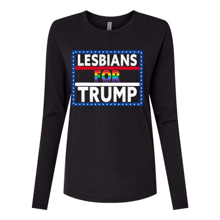 Lesbians For Trump 2024 President Election Vote Trump Womens Cotton Relaxed Long Sleeve T-Shirt