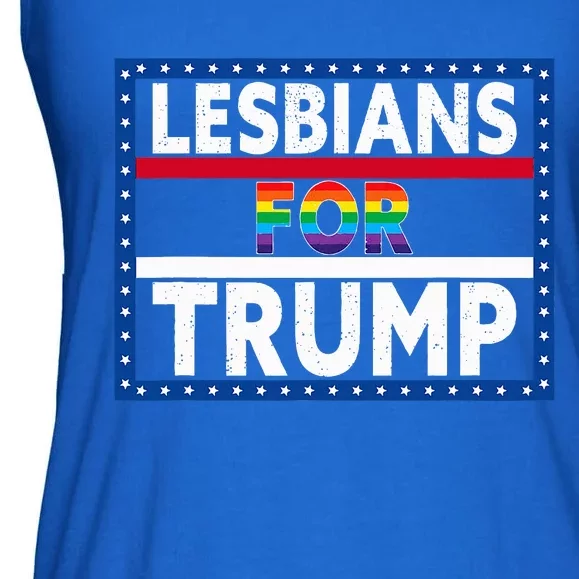 Lesbians For Trump 2024 President Election Vote Trump Ladies Essential Flowy Tank