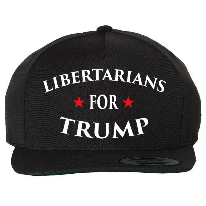 Libertarians For Trump Party Independent Red Wave Wool Snapback Cap