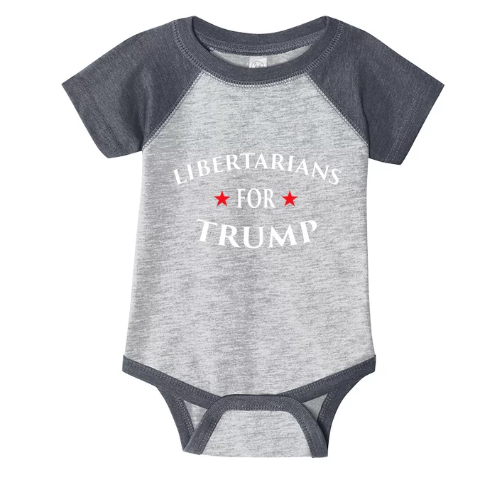 Libertarians For Trump Party Independent Red Wave Infant Baby Jersey Bodysuit