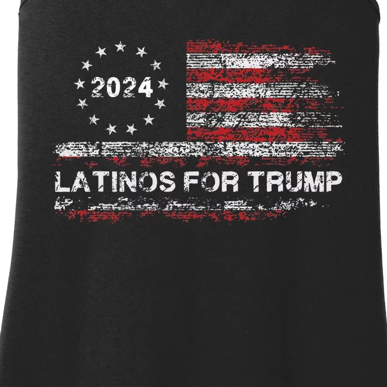 Latinos For Trump 2024 President Election Trump Vance 2024 Ladies Essential Tank