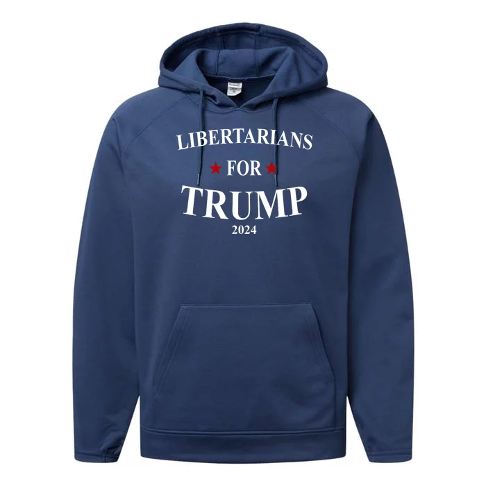 Libertarians For Trump 2024 Performance Fleece Hoodie