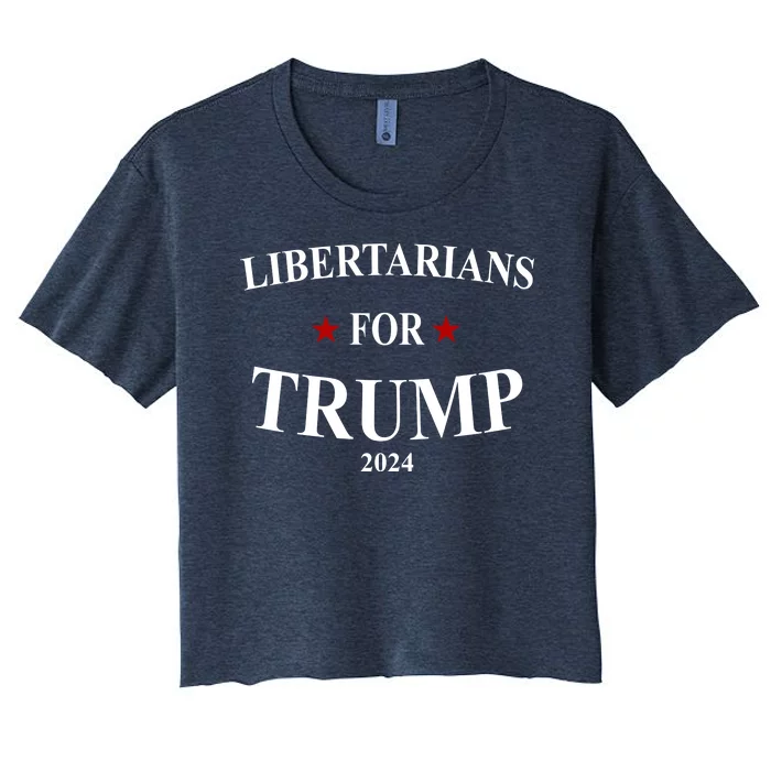 Libertarians For Trump 2024 Women's Crop Top Tee