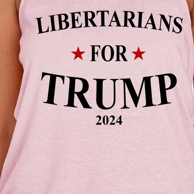 Libertarians For Trump 2024 Women's Knotted Racerback Tank