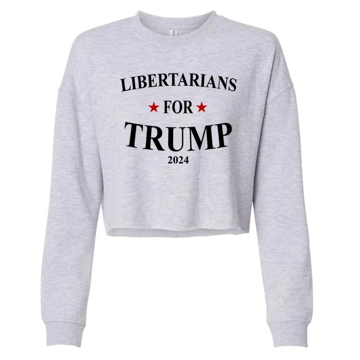 Libertarians For Trump 2024 Cropped Pullover Crew