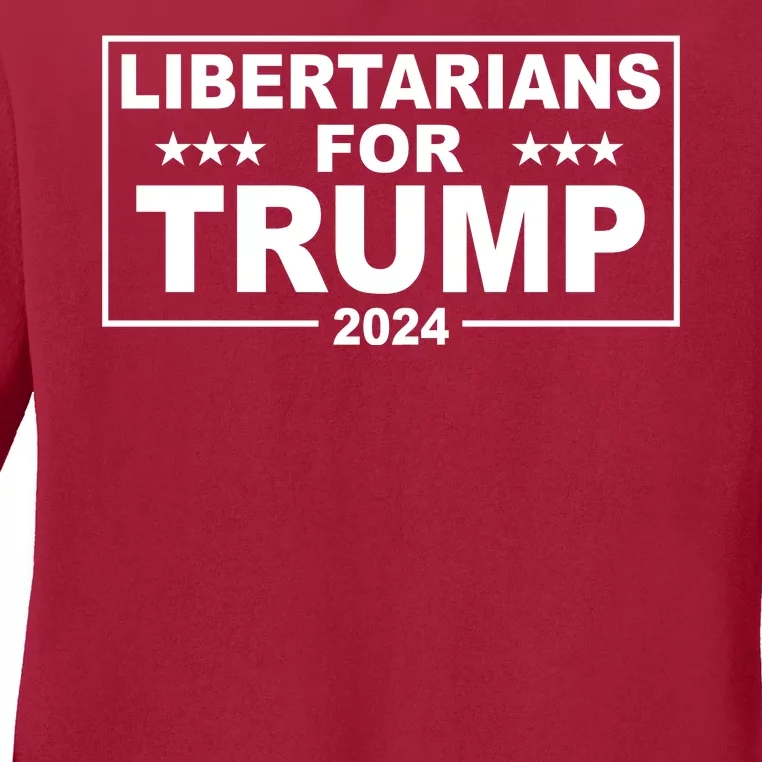 Libertarians For Trump 2024 Political Ladies Long Sleeve Shirt