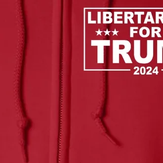 Libertarians For Trump 2024 Political Full Zip Hoodie