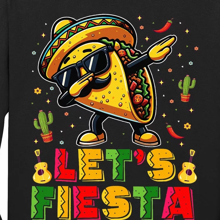 LetS Fiesta Taco Cinco De Mayo Mexican Party Tall Long Sleeve T-Shirt