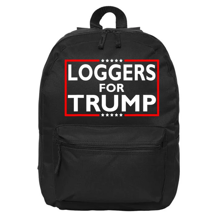 Loggers For Trump President Election 2024 16 in Basic Backpack