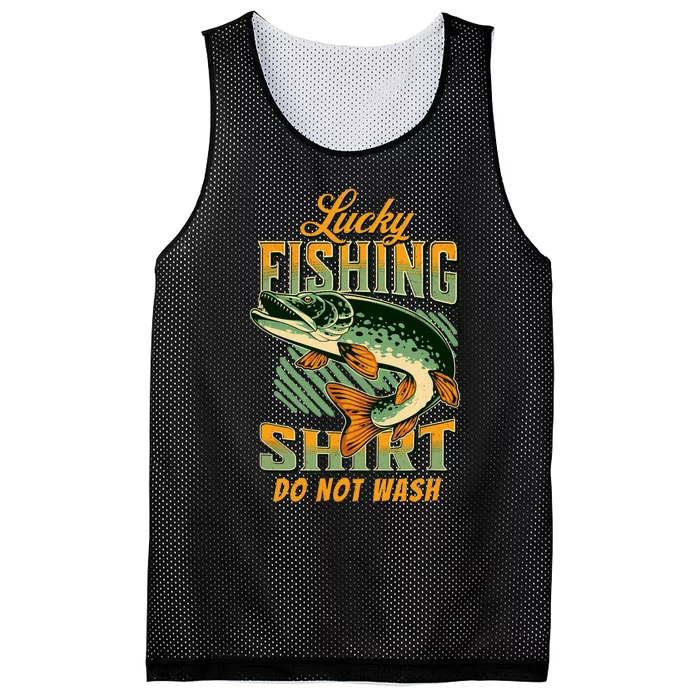 Lucky Fishing Tee Do Not Wash Vintage Fishing Lover Mesh Reversible Basketball Jersey Tank