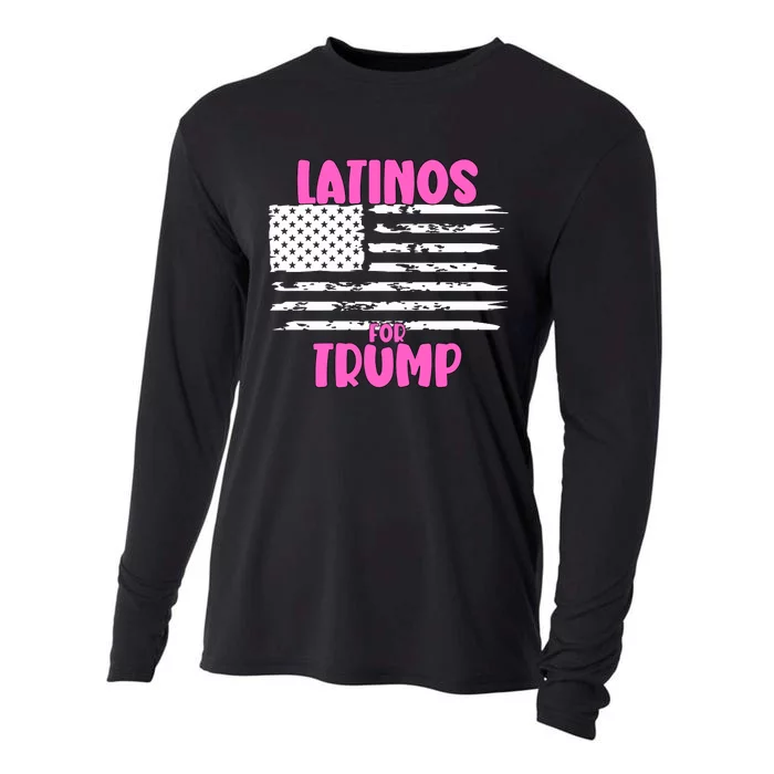 Latinos For Trump Latinos Conservative Merch Premium Cooling Performance Long Sleeve Crew