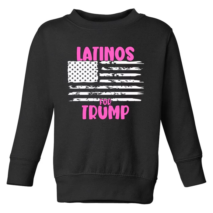 Latinos For Trump Latinos Conservative Merch Premium Toddler Sweatshirt