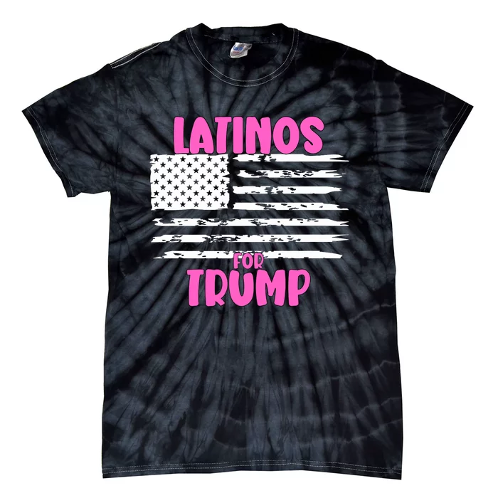 Latinos For Trump Latinos Conservative Merch Premium Tie-Dye T-Shirt