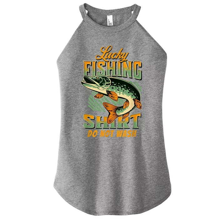 Lucky Fishing Tee Do Not Wash Vintage Fishing Lover Women’s Perfect Tri Rocker Tank