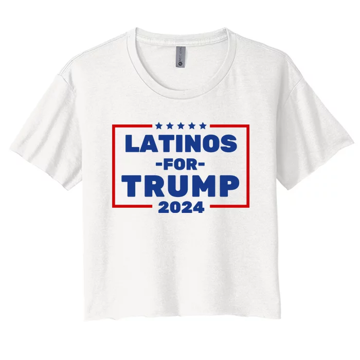 Latinos For Trump 2024 Women's Crop Top Tee