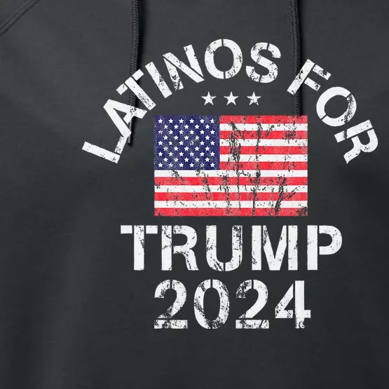 Latinos For Trump 2024 Performance Fleece Hoodie