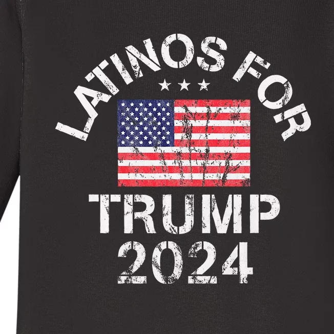 Latinos For Trump 2024 Baby Long Sleeve Bodysuit