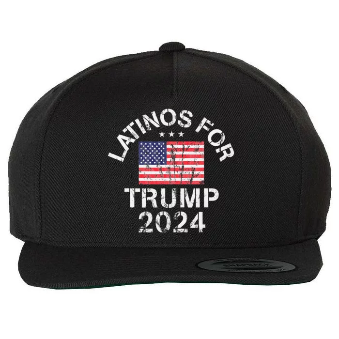 Latinos For Trump 2024 Wool Snapback Cap