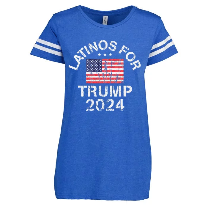 Latinos For Trump 2024 Enza Ladies Jersey Football T-Shirt