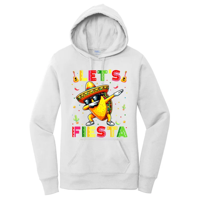 Lets Fiesta Taco Cinco De Mayo Boy Mexican Party Women's Pullover Hoodie