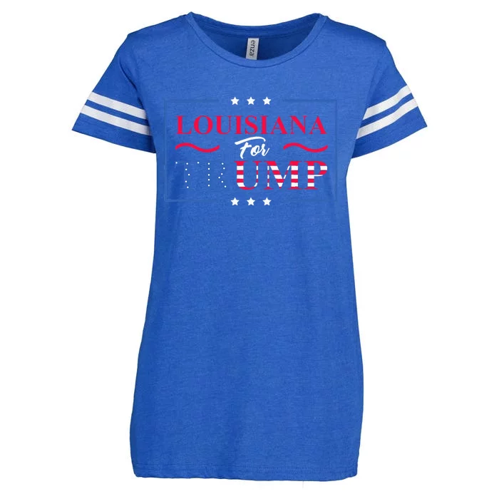 Louisiana For Trump 2024 Protrump Vote Republican State Enza Ladies Jersey Football T-Shirt