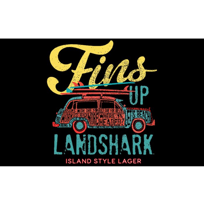 LANDSHARK FINS UP WOODY Bumper Sticker