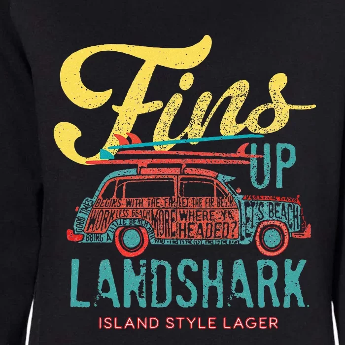 LANDSHARK FINS UP WOODY Womens California Wash Sweatshirt