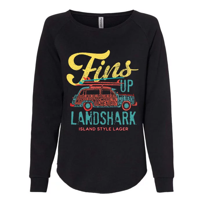 LANDSHARK FINS UP WOODY Womens California Wash Sweatshirt