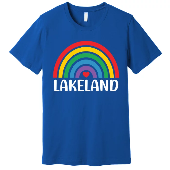 Lakeland Florida Usa Travel I Love Lakeland Funny Gift Premium T-Shirt