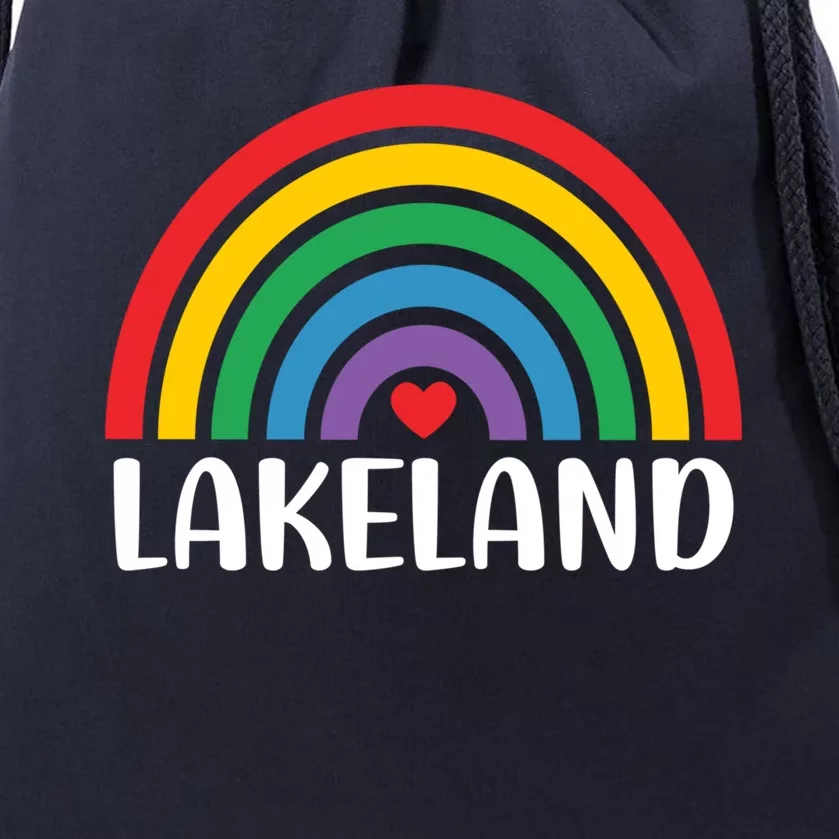 Lakeland Florida Usa Travel I Love Lakeland Funny Gift Drawstring Bag