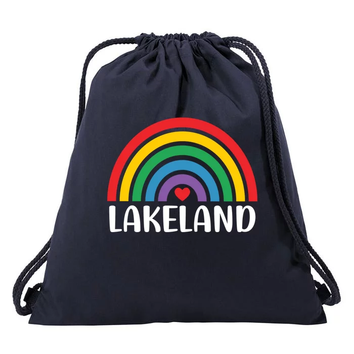 Lakeland Florida Usa Travel I Love Lakeland Funny Gift Drawstring Bag