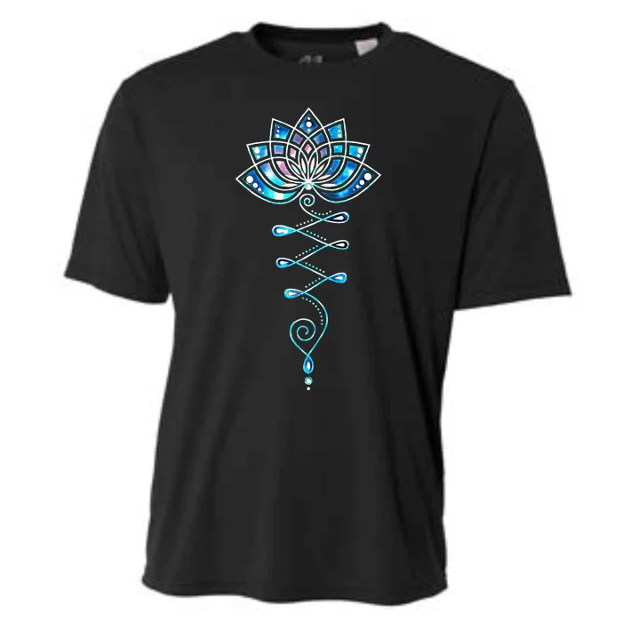 Lotus Flower Unalome Yoga Meditation Awareness Zen Cooling Performance Crew T-Shirt