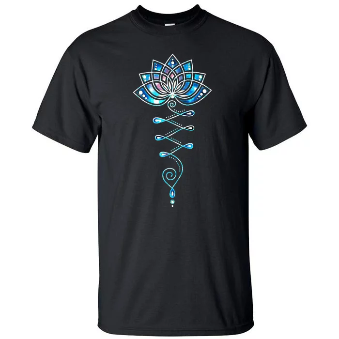 Lotus Flower Unalome Yoga Meditation Awareness Zen Tall T-Shirt