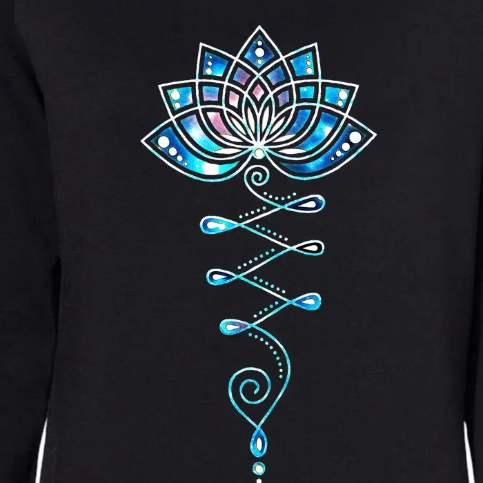 Lotus Flower Unalome Yoga Meditation Awareness Zen Womens California Wash Sweatshirt