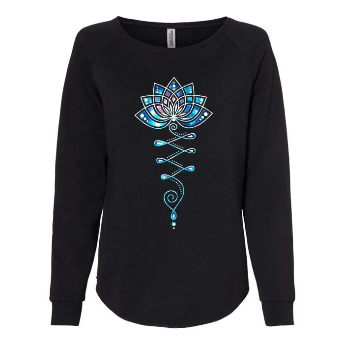 Lotus Flower Unalome Yoga Meditation Awareness Zen Womens California Wash Sweatshirt