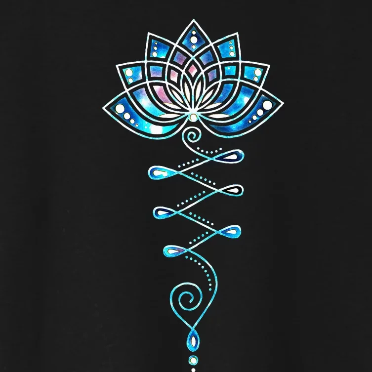 Lotus Flower Unalome Yoga Meditation Awareness Zen Women's Crop Top Tee