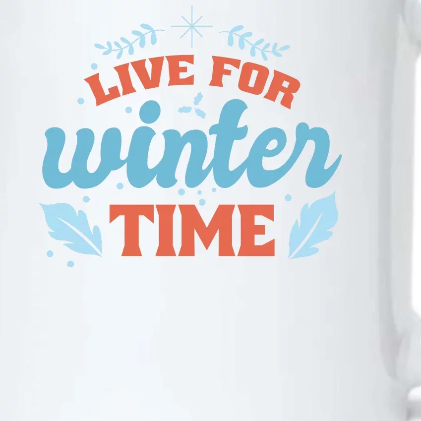 Live For Winter Time Black Color Changing Mug