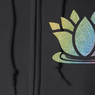 Lotus Flower Yoga Meditation Namaste Cute Gift Full Zip Hoodie