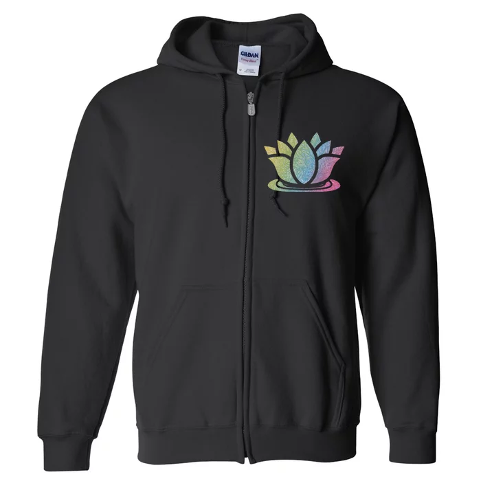 Lotus Flower Yoga Meditation Namaste Cute Gift Full Zip Hoodie