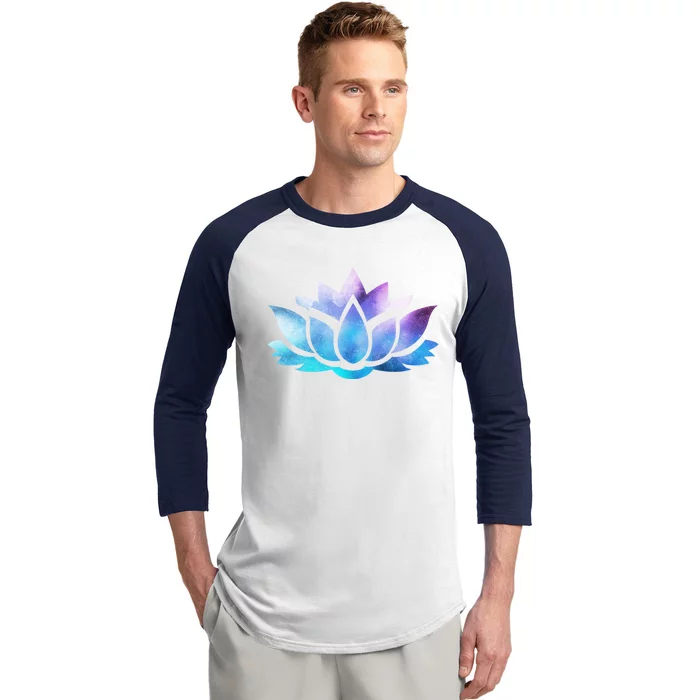 Lotus Flower Yoga Spiritual Dreamy Colorful Meaningful Gift Baseball Sleeve Shirt